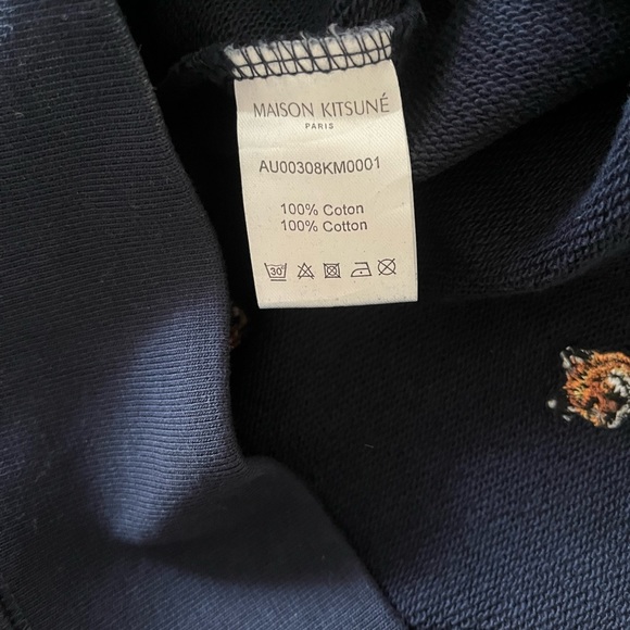 MAISON KITSUNE ALL OVER FOX HEAD EMBROIDERY SWEATSHIRT L - Picture 14 of 14